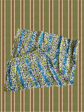 Sacred Threads Floral Maxi Skirt in Yellow, Blue and Purple